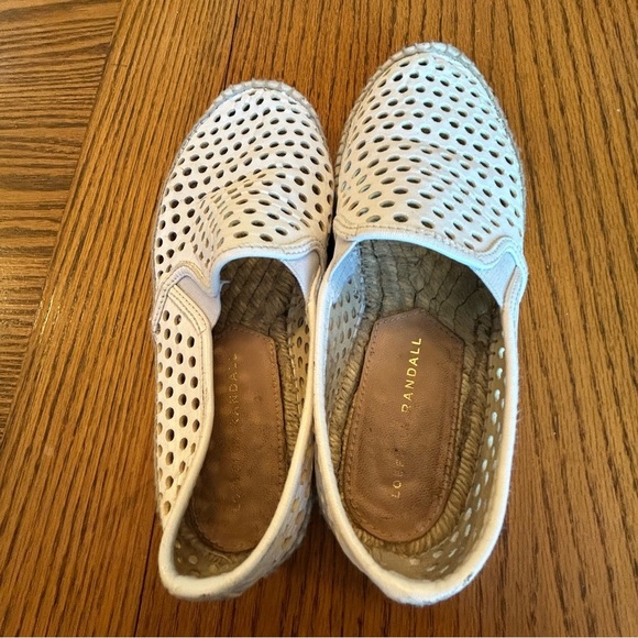 Loeffler Randall White Leather Die Cut Design Espadrilles Loafers Size 36 EU - Picture 2 of 9